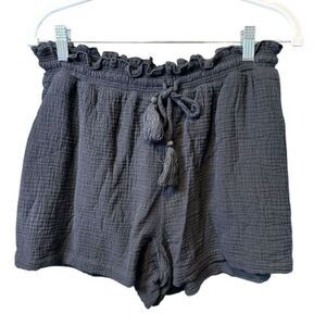 NWT Hello Nite Women’s Black Drawstring Shorts Paperback Lounge - Size Large